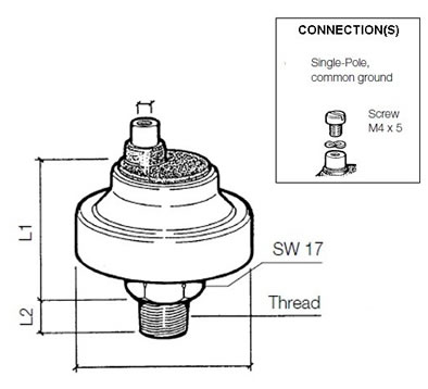 VDO Pressure switch 8.00 Bar